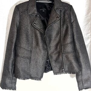 Banana Republic Black and White Tweed Blazer